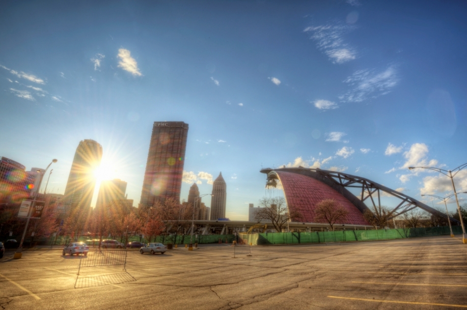 sunflare over pittsburgh and the demolition of the civic arena